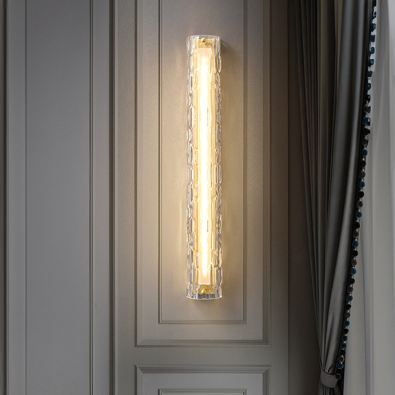 Modern wall Light Cylinder Crystal Glass Indoor Wall Mounted Light for living room bedroom