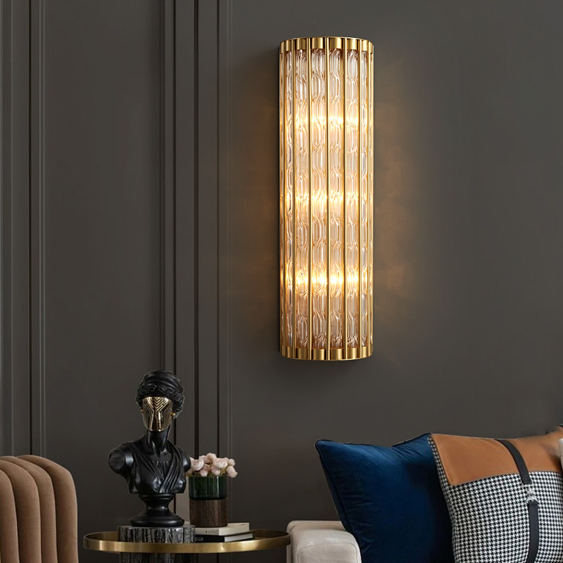 New Retro Rectangular Indoor Wall Lamp for Sofa Tv Background Wall Bedroom Bedside Led Wall Lamp Gold for Home and Gallery
