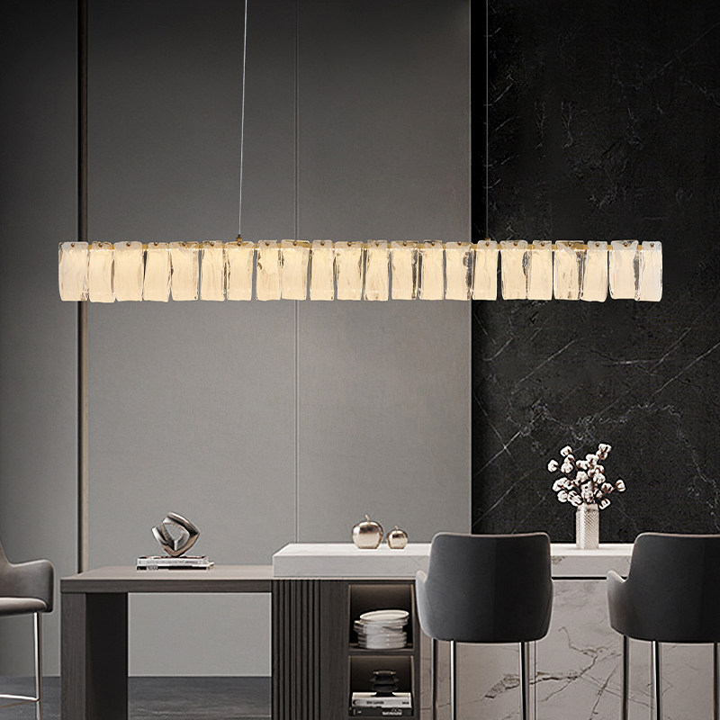 Minimalist Living Room Chandelier, Modern Simple, Light Luxury,Atmospheric Home High-End Cloud Glass,Dining Bedroom Lamp