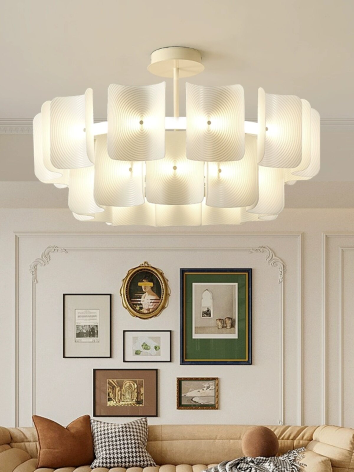 French Light Luxury Cream Wind New Living Room Dining Room Bedroom Chandelier